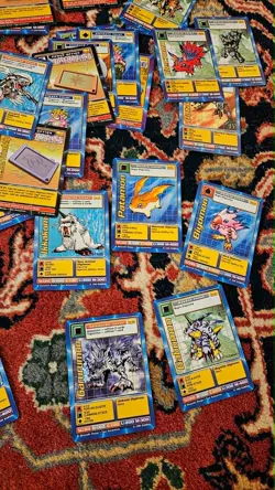 Vintage 1999 Digimon Lot of 5 Holo Cards First Edition And Dozens Of Non Holo - Image 2