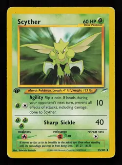Scyther 55/105 1st Edition Uncommon Neo Destiny Pokemon Card - Image 1