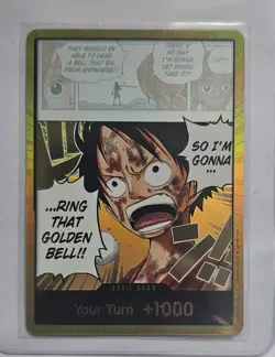 Bandai One Piece Card Game Don!! Monkey D. Luffy P-013 Promo Foil English +1000 - Image 1
