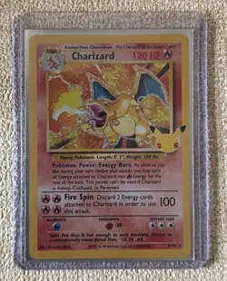 Pokemon Charizard 4/102 25th Anniversary Holo Rare Trading Card - Image 1