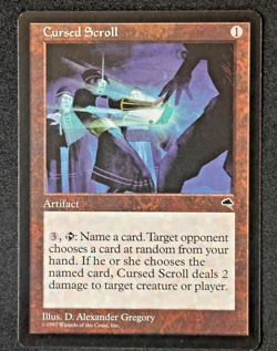 RARE MYTHIC Magic the Gathering MTG Tempest Cursed Scroll Unplayed - Image 1