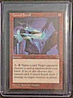 RARE MYTHIC Magic the Gathering MTG Tempest Cursed Scroll Unplayed - Image 2