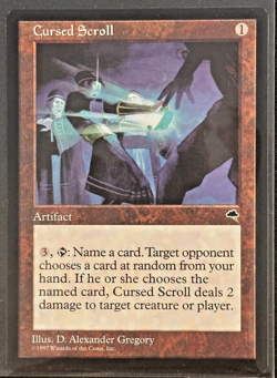 RARE MYTHIC Magic the Gathering MTG Tempest Cursed Scroll Unplayed - Image 3