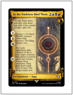 1x In the Darkness Bind Them, Showcase Scrolls, LOTR, Magic MTG NM - Image 1