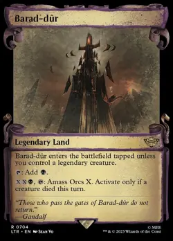 MTG Barad-dur - Foil - Showcase Scrolls, The Lord of the Rings: Tales of Middle- - Image 1