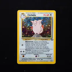 Clefable 1/64 HP Jungle Holo Rare Vintage Pokemon TCG Card WOTC 1999 - Image 1