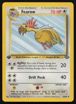 Fearow 36/64 1st Edition Uncommon Jungle Pokemon English MP - Image 1
