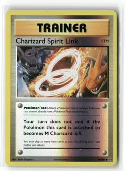 CHARIZARD SPIRIT LINK 75/108 UC EVOLUTIONS POKEMON REVERSE HOLO NM/M - Image 1