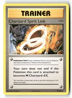 CHARIZARD SPIRIT LINK 75/108 UC EVOLUTIONS POKEMON NM/M - Image 1