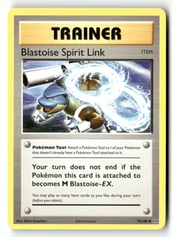 BLASTOISE SPIRIT LINK 73/108 UC EVOLUTIONS POKEMON NM/M - Image 1