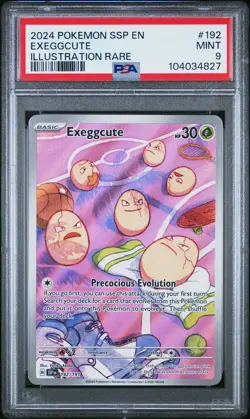 2024 POKEMON SSP EN-SURGING SPARKS ILLUSTRATION RARE #192 EXEGGCUTE PSA 9 - Image 1