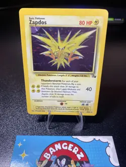 Pokemon Zapdos 15/62 Fossil - Holo Foil Error (Missing Foil) Vintage WOTC ERROR - Image 4