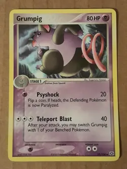 Pokemon Grumpig 29/106 ex Emerald NM See Pictures - Image 1