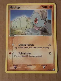 Pokemon Machop 52/108 ex Power Keepers NM See Pictures - Image 1