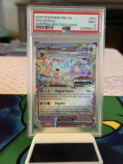 2025 POKEMON PRE EN-PRISMATIC EVOLUTIONS #041 SYLVEON EX PSA 9 MINT - Image 1