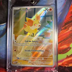 Pokemon Fennekin 080 Chaos Rising Promo Illustration Rare NM - Image 1