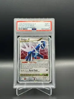 2008 POKEMON DIAMOND & PEARL BLACK STAR PROMO #DP17 DIALGA LV.X-HOLO PSA 4 - Image 2