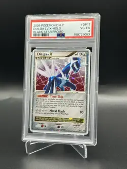 2008 POKEMON DIAMOND & PEARL BLACK STAR PROMO #DP17 DIALGA LV.X-HOLO PSA 4 - Image 3