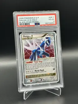 2008 POKEMON DIAMOND & PEARL BLACK STAR PROMO #DP17 DIALGA LV.X-HOLO PSA 4 - Image 4