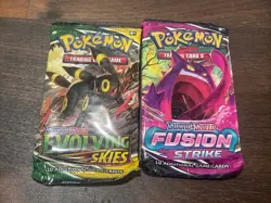 Pokemon TCG Sword & Shield Evolving Skies Fusion strike Loose Booster Pack 820650808777 - Image 1