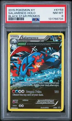 2015 POKEMON XY BLACK STAR PROMOS SALAMENCE #XY59 HOLO PSA 8 NM #131768734 - Image 1