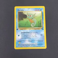 Horsea 49/62 FOSSIL 1st Edition 1999 Pokemon Card - LP - Image 1