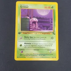 Grimer 48/62 FOSSIL 1st Edition 1999 Pokemon Card - LP - Image 1