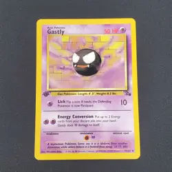Gastly 33/62 FOSSIL 1st Edition 1999 Pokemon Card - LP - Image 1