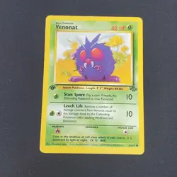 Venonat 63/64 Jungle 1st Edition 1999 Pokemon Card - LP - Image 1