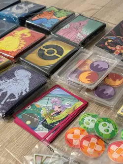 Card Sleeves LOT - 13 Different sets (3 Sealed Energy Packs+Vstar+ Mini Binder + - Image 5