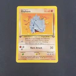 Rhyhorn 61/64 Jungle 1st Edition 1999 Pokemon Card - LP - Image 1