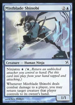 Mistblade Shinobi -Foil Medium Play MTG Betrayers of Kamigawa - Image 1