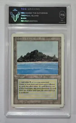 Magic The Gathering: MTG 1994 Tropical Island Revised Edition Graded TCG NM 7.5 - Image 1