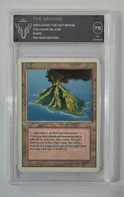 Magic The Gathering: MTG 1994 Volcanic Island Revised Edition Graded TCG NM 7.5 - Image 1