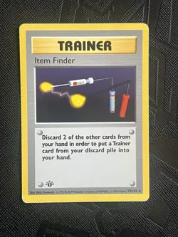 Pokemon TCG Item Finder 74/102 1st Edition Base Set Shadowless (English) -HP/DMG - Image 3