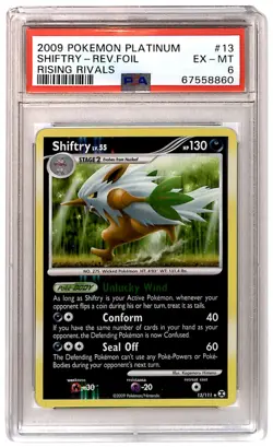 2009 Pokemon Platinum Rising Rivals Rev Foil Shiftry #13 PSA 6 ES6 - Image 1