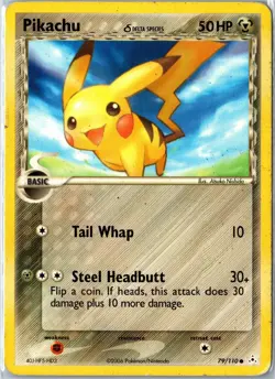Pokemon Card - Pikachu Holon Phantoms 79/110 2006 Common Damaged - Image 1