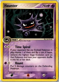 Pokemon Card - Haunter Legend Maker 35/92 2006 Uncommon Damaged - Image 1