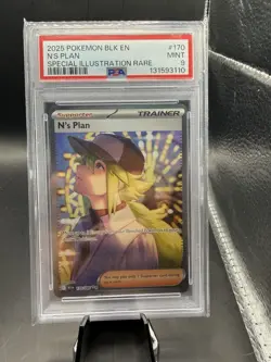 Pokemon 2025 N's Plan 170/086 SIR Black Bolt PSA 9 - Image 1