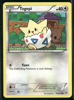 Togepi 102/135 Common Plasma Storm Pokemon Lightly Played - Image 1