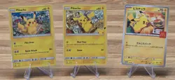Pokemon TCG McDonald's Promo Pikachu Lot 2018, 2021 And 2025 Japan Exclusive - Image 1