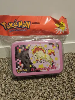 Vintage Pokemon Storage Tin Box Rapidash Metal 2000 New Sealed Nintendo - Image 1