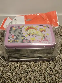 Vintage Pokemon Storage Tin Box Rapidash Metal 2000 New Sealed Nintendo - Image 5