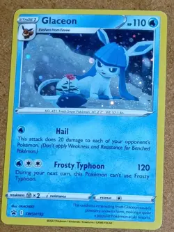 Glaceon SWSH192 Holo Promo Sword & Shield Promo Pokemon Lightly Played - Image 1