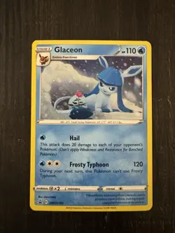 Pokemon TCG Glaceon SWSH192 Sword & Shield Promo Cosmos Holo (LP) SWIRL 🌀 - Image 1