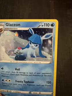 Pokemon TCG Glaceon SWSH192 Sword & Shield Promo Cosmos Holo (LP) SWIRL 🌀 - Image 4