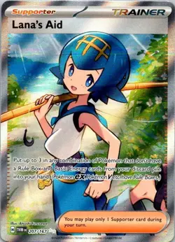 Pokemon TCG Lana's Aid Ultra Rare SV06: Twilight Masquerade 207/167 NM (SKU 1-2) - Image 1