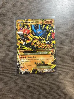 Pokemon TCG M Lucario EX Secret Rare XY Furious Fists 143/111 HP - Image 1
