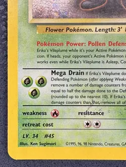 2000 Erika's Vileplume #5/132 Holo LP+ Rare Pokemon Gym Heroes WOTC - Image 4