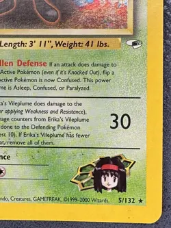 2000 Erika's Vileplume #5/132 Holo LP+ Rare Pokemon Gym Heroes WOTC - Image 5